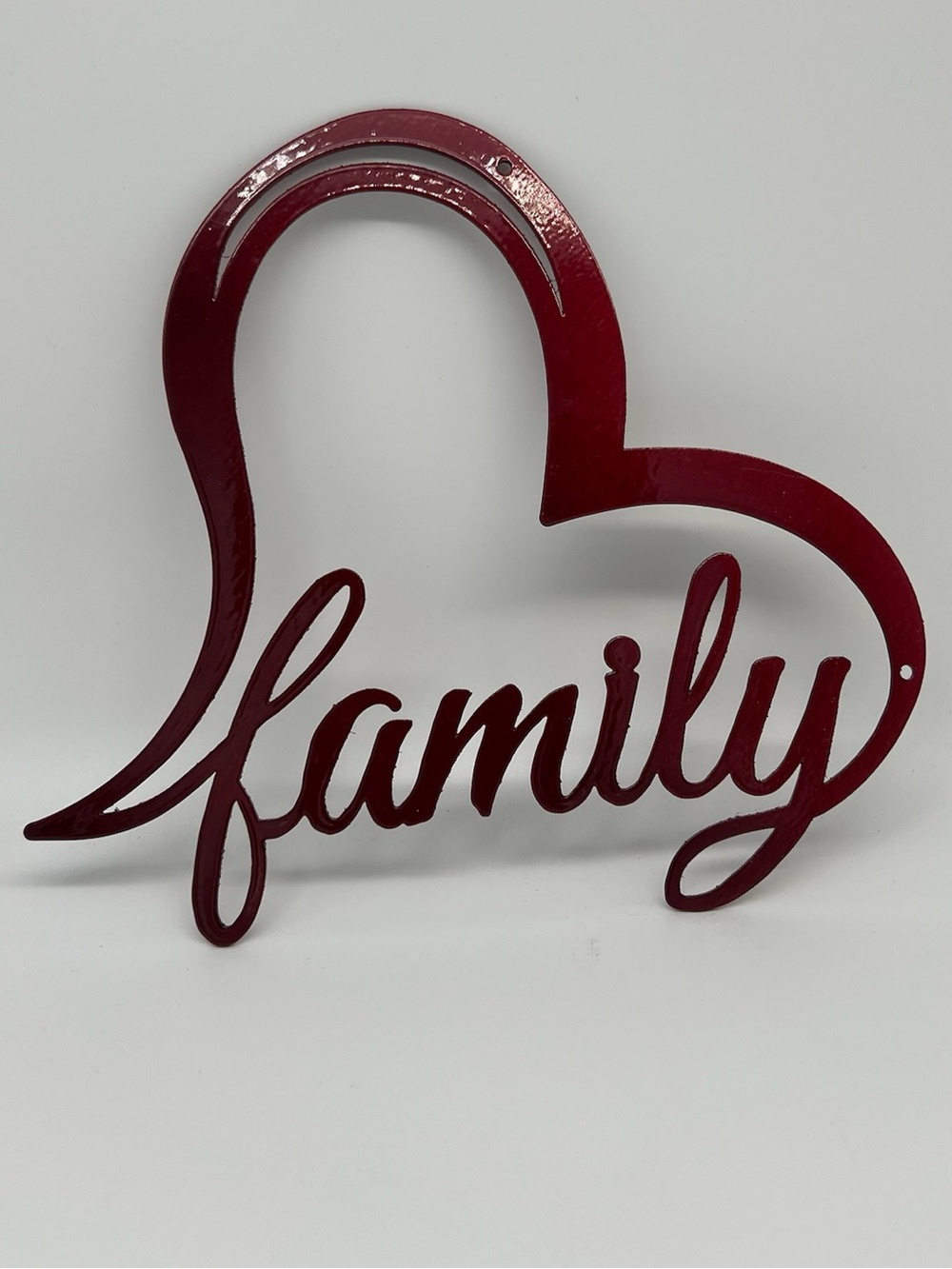 Redline Steel Laser Cut Metal Wall Art Decorative Sign Family Heart Wall Decor
